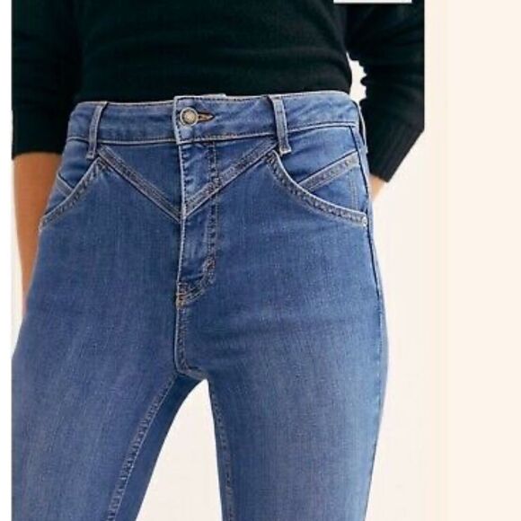 NWT Free People Riley Seamed highrise Skinny Jeans - Picture 5 of 11